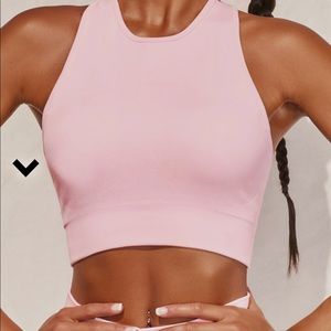 Bo+Tee Success Seamless High Neck Crop Top - L